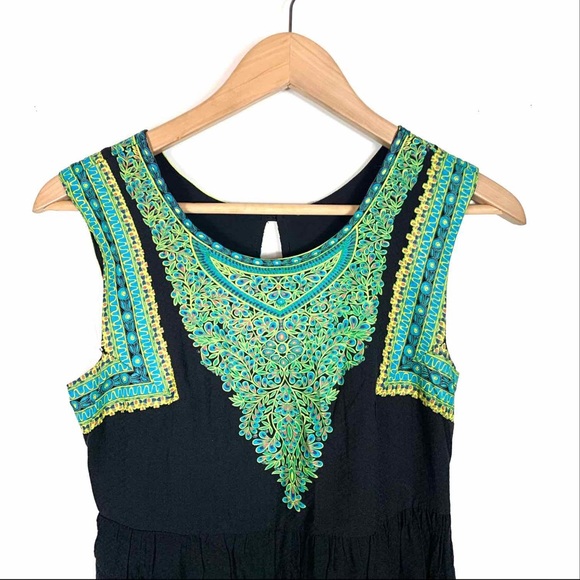 Free People Dress Black Filigree Paint Medium - Picture 3 of 10